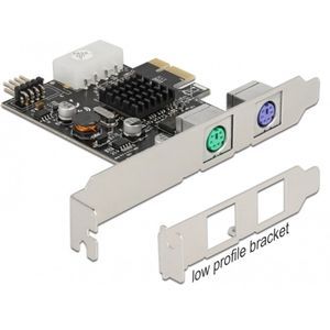 Delock - PCI Express x1 Kaart - Controlekaart - 2 x PS/2 en USB Header