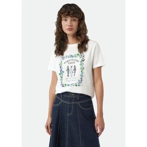 COMMA - Shirt - Lichtblauw/Groen/Zwart/Wit - Jersey - Ronde Hals