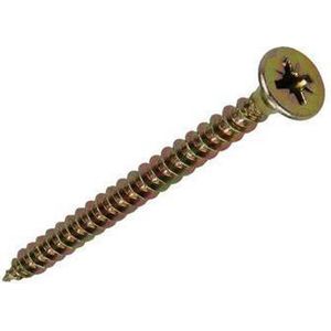 Spaanplaatschroef Pz2 100 Stuks 5,0 X 60mm. Lang. Kruiskop. Platkop