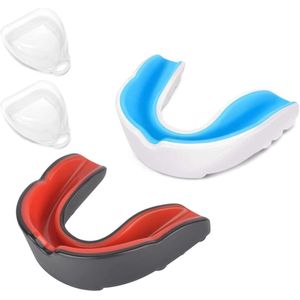 Tandbescherming voor Heren - 2 Stuks Vechtsport Mondbescherming met Draagbare Doos voor Boksen, Rugby en Kickboksen