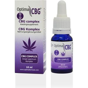 CBG olie complex 10%, Optima Formula, 100% Zuivere CBG olie, 10ml, cannabigerol