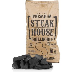Premium Grillhoutskool 10 kg | Quebracho Blanco Houtskool | Restaurant Kwaliteit | Lange Brandduur