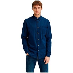 Selected Regrick Denim Overhemd Met Lange Mouwen Blauw XS Man