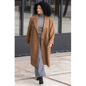 YEST CURVE Anastasia Coats - Dark Brown/Melange - maat 2(50)