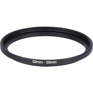 Photography Step Up Rings 52mm-55mm - 52mm to 55mm Metal Lens Filter Ring Adapter - Zwart - Camera Accessoires