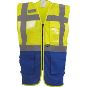 Yoko Top Cool -hoge zichtbaarheid vest YHVW820 - Hi Vis Yellow / Royal Blue - L
