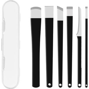 Allecto plus - Ingegroeide teennagelset: 6-delige kit voor ingegroeide teennagels - Roestvrij stalen manicure pedicure gereedschap - Voetverzorging voor handen en voeten