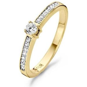 Blush Ring 1145BZI -  Geel en Wit Goud (14Krt.) met Zirconia