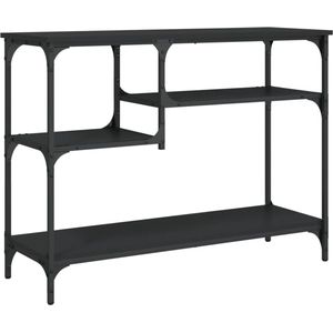 vidaXL - Wandtafel - met - schappen - 100x35x75 - cm - zwart