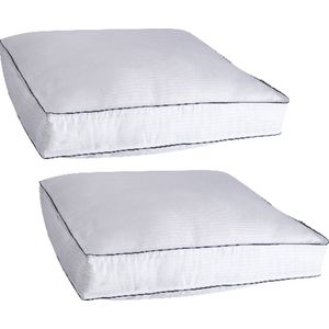 2 STUKS - Hotelkwaliteit Hoofdkussen - Satijn/Katoen - 60x70cm - wit - verkoelend - anti allergie