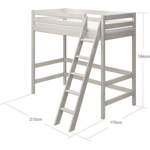 Hoogslaper met schuine ladder