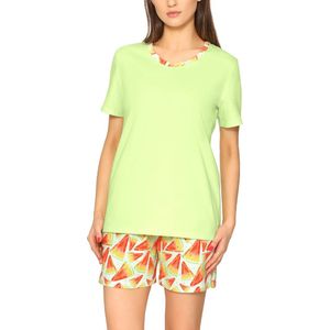 Merry Style Dames Pyjama - Korte mouwen - Korte broek - Katoen - Hellgrün Wassermelone2 – L - MS-MS10-396-PJ