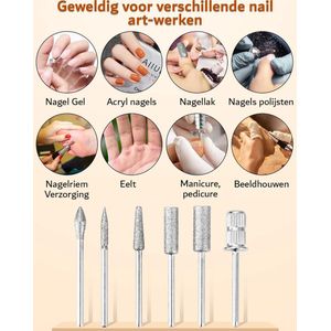 Nagelfrees - Elektrische Nagelvijl - Manicure en Pedicure set - Draadloos 35000RPM - Brons