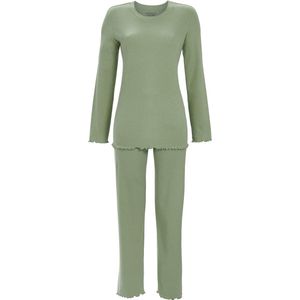 Groene pyjama Ringella rib - Groen - Maat - 36