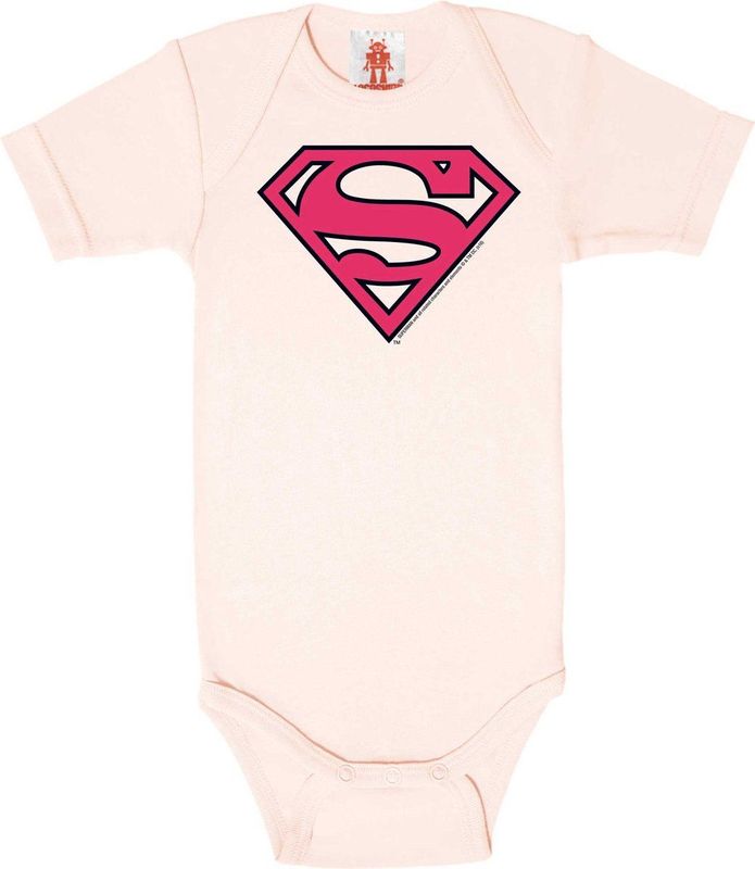 Logoshirt - Baby Body - Pink - Superman Logo