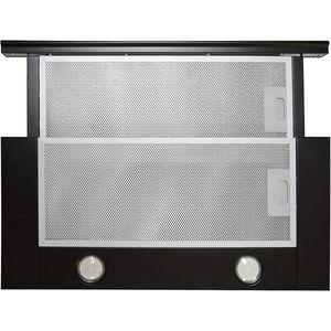 GURARI vlakschermkap GCH B 135 BL 60 N, vlakschermkap 60cm, afzuigkap, inbouwkap, krachtig 1000m³/h