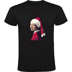 Meisje met de parel Heren T-shirt - kunst - kerst - christmas - schilderij - kerstmis - kunstenaar - vermeer