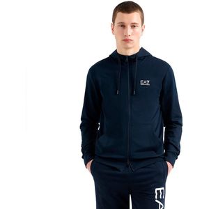 Ea7 Emporio Armani Train Logo Series Extended Logo Coft Cc Sweatshirt Met Rits