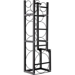 VEVOR Stalen Koelmiddeltankrek，1 x 50 lbs (22,68 kg) en 2 x 30 lbs (13,61 kg)，Robuuste Constructie，Afmetingen 121,92 x 30,48 x 38,1 cm，Geschikt voor Binnen- en Buitengebruik