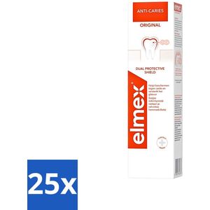 Elmex - Tandpasta - Anti-Cariës Orgineel - Dual Protective Shield - 75 ml - Bulkverpakking - 25 stuks