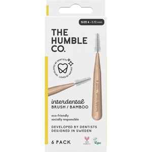 Bamboe Interdentale Borstel Maat 4 - Geel - 1 stuk - Duurzaam en Milieuvriendelijk