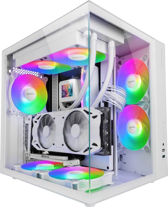 MCV-ONE Gaming Behuizing - Gehard Glas - Compact - Zwart