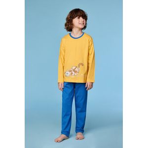 Woody Jongens-Heren pyjama geel - maat L