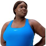 Speedo Women's Placement Medalist Plus Size Badpak uit één stuk, Lagoon Blue, 40
