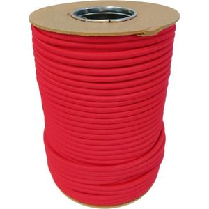 100 meter Elastisch Touw - Rood - 8mm - elastiek op rol