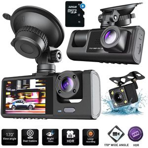 Royal Empire F22 3 in 1 HD Dashcam Voor Auto - Voor en Achter - FULL HD 1296P Beeld en Nachtvisie - Bewegingsdetectie en Parkeerstand - 170° Groothoeklens - Loop Recording - Incl. App en 32 GB SD-kaart
