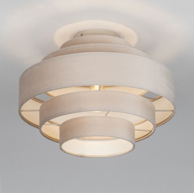 Lumidora Plafondlamp 75421 - Plafonniere - POLIGNANO - E27 - Taupe - Metaal - ⌀ 40 cm