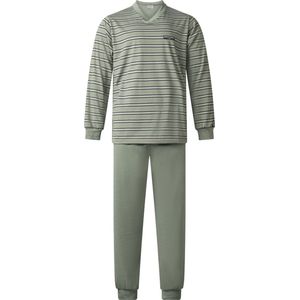 Gentlemen - heren pyjama 114237 - knoophals - groen - maat M
