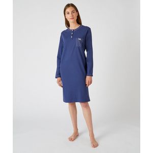 Damart - Slipdress mesh jersey, lengte 95 cm - Blauw - 38-40 (S)