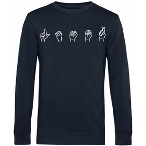 7431 - Sweater - Gebarentaal; Loser-Blue Navy-XL