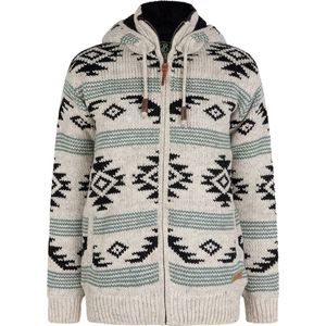 Gebreid Wollen Heren/Uni Vest van Schapenwol met Teddy Fleece voering en afneembare capuchon - SHAKALOHA - M Gongbo Beige XL