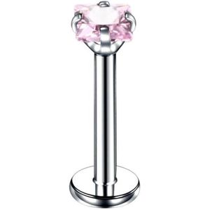 Roze Zirkonia Helix Piercing labret traguspiercing