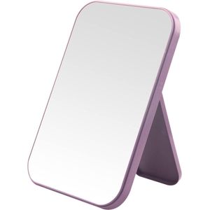 Make-up Spiegel 8-inch draagbare prinses spiegel - paars dual-purpose vierkante muur opknoping bureau tafel