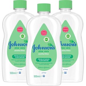 Johnson's Baby Olie Aloe Vera 3 x 500 ml - Voordeelverpakking