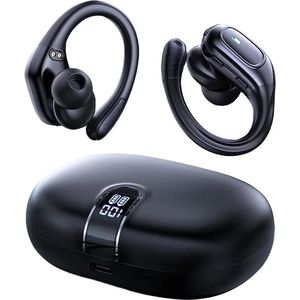 Audrax - Fit Pro - Draadloze Sport Oordopjes - Zwart - 75 uur Speeltijd - Ruisonderdrukking - IPX7 Waterbestendig