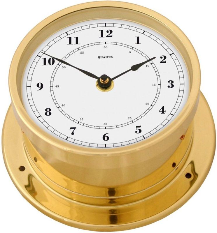 Fischer - 1610U-45 - Scheepsklok - Goud - 165 mm
