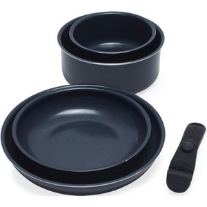 Russell Hobbs - Smart Clip Marine - Pannenset - 5-delig - Inclusief Koekenpannen en Steelpannen