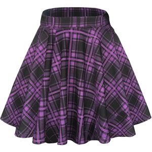 Dames Flared Mini Rok met Elastische Taille - Elegante A-Lijn Skater Rok