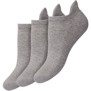 Bonnie Doon Unisex Sneaker Sokken Deluxe Dames Licht Grijs maat 40/46 - Dames en Heren - 3 paar - Badstof Binnenzool - Gladde Naden -Comfortabel en Zacht - Zacht Hiel Kussen houdt Vuil tegen - Sport - Sneakersokken - Light Grey Heather - OL6310501.9