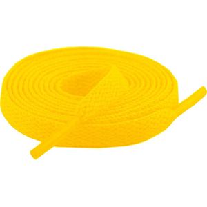 The Kicks Don Sneaker Veters 110CM - Geel - Yellow - Laces - Platte schoenveter