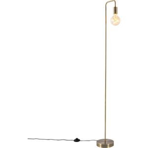 QAZQA facil - Moderne Vloerlamp | Staande Lamp - 1 lichts - H 145 cm - Brons - Woonkamer | Slaapkamer | Keuken