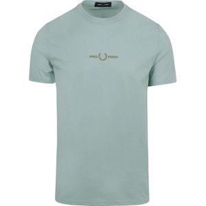 Fred Perry - T-Shirt M4580 Lichtblauw - Heren - Maat XL - Slim-fit
