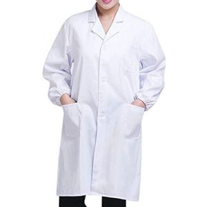 Laboratoriumjas voor dames en heren - Wit, uniseks, geschikt voor studenten en verpleegsters