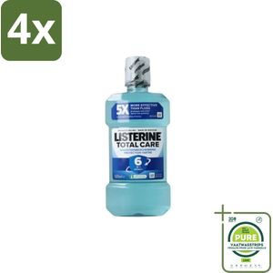 Listerine – Mondwater – Total Care – Bescherming tegen tandsteen – 500 ml - Voordeelverpakking - 4 stuks - Mondwater - Tandsteen