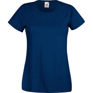 Fruit Of The Loom Dames / Vrouwen Damens-Fit Valueweight T-shirt met korte mouwen (Marine)