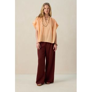 Sissy-Boy - Lichtoranje top met pintuck details